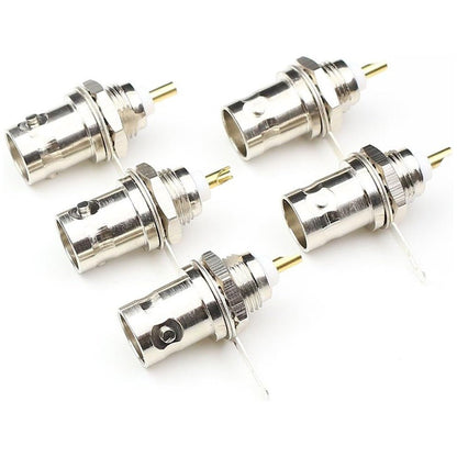 BNC Female Jack Straight Bulkhead Mount Solder Cup RF Connector (1/2/5/10 packs) - Envistia Mall