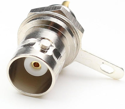 BNC Female Jack Straight Bulkhead Mount Solder Cup RF Connector (1/2/5/10 packs) - Envistia Mall