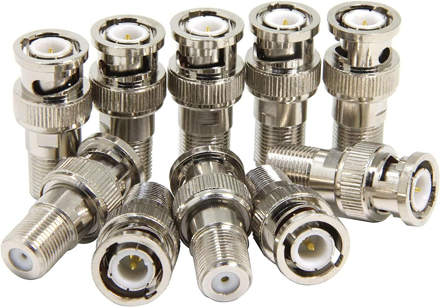 BNC Male Plug To F - Type Female Jack RF Coaxial Adapter F to BNC 1/2/5/10 Pcs - Envistia Mall