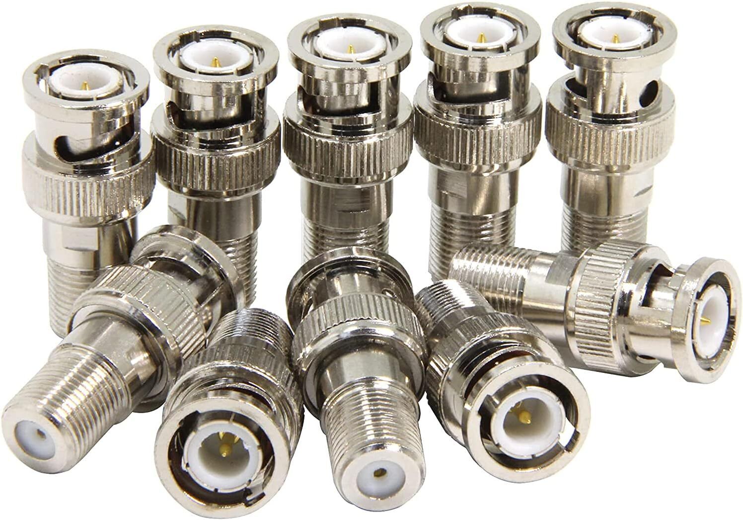 BNC Male Plug To F - Type Female Jack RF Coaxial Adapter F to BNC 1/2/5/10 Pcs - Envistia Mall