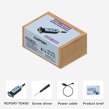 CHIPSEN RCPORT - TD400 Long Range Bluetooth Wireless RS232 Serial Adapter D - SUB9 (F) - Envistia Mall