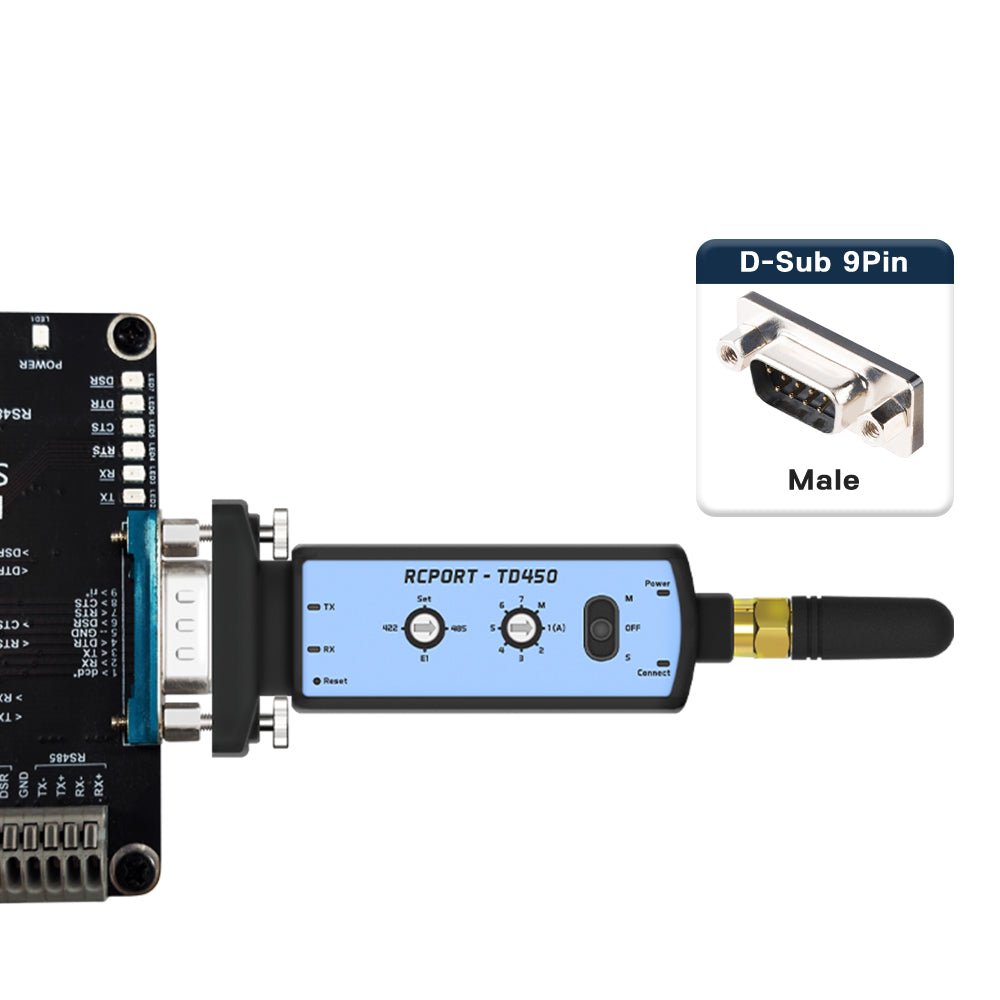 CHIPSEN RCPORT - TD450 Long Range Bluetooth Wireless RS422/485 Serial Adapter D - SUB9 (M) - Envistia Mall