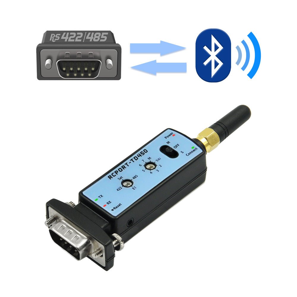 CHIPSEN RCPORT - TD450 Long Range Bluetooth Wireless RS422/485 Serial Adapter D - SUB9 (M) - Envistia Mall