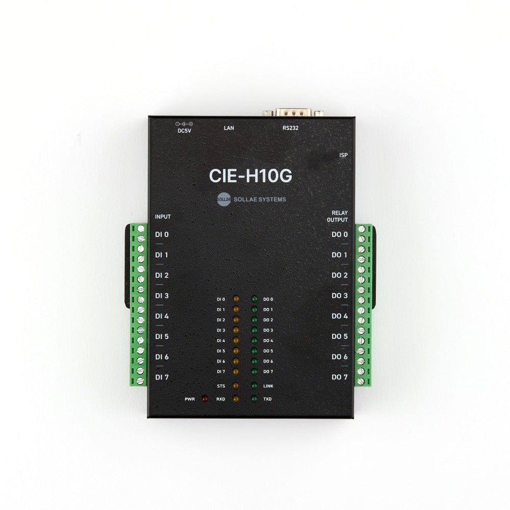 CIE-H10G ezTCP 8-Port, RS-232 & Ethernet Remote I/O Controller - Envistia Mall