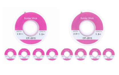 Desoldering Braid Wick Solder Remover – No - Residue Rosin Flux – 2.0mm x 5ft (1.5m) (1/2/5/10 Rolls) - Envistia Mall