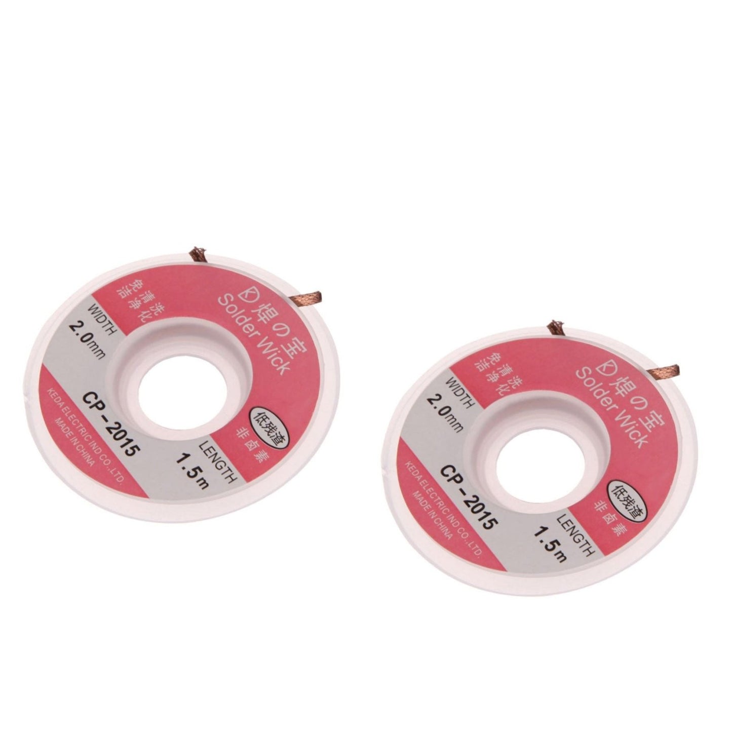 Desoldering Braid Wick Solder Remover – No - Residue Rosin Flux – 2.0mm x 5ft (1.5m) (1/2/5/10 Rolls) - Envistia Mall