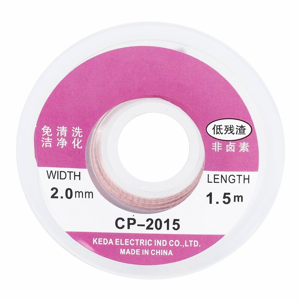 Desoldering Braid Wick Solder Remover – No - Residue Rosin Flux – 2.0mm x 5ft (1.5m) (1/2/5/10 Rolls) - Envistia Mall