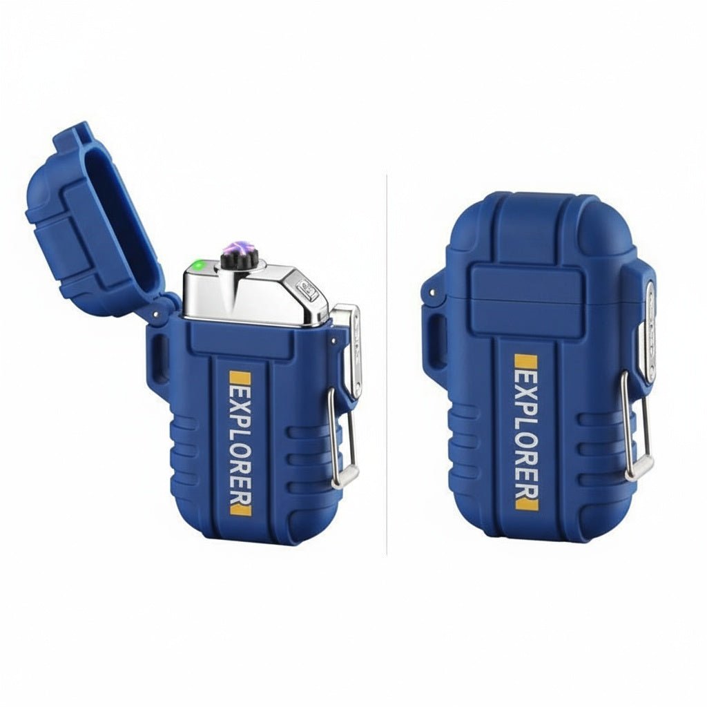 Radion Explorer Blue Plasma Electric Rechargeable Flameless Lighter Waterproof Windproof (2 - packs) by Envistia Mall