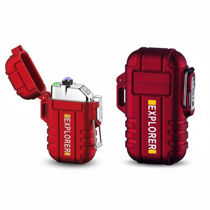 Radion Explorer Red Plasma Electric Rechargeable Flameless Lighter Waterproof Windproof (2 - packs) by Envistia Mall
