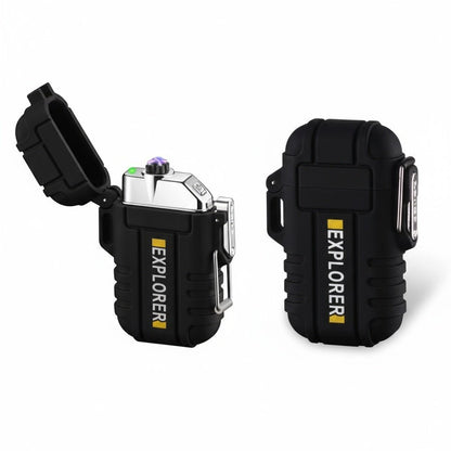 Radion Explorer Black Plasma Electric Rechargeable Flameless Lighter Waterproof Windproof (2 - packs) by Envistia Mall