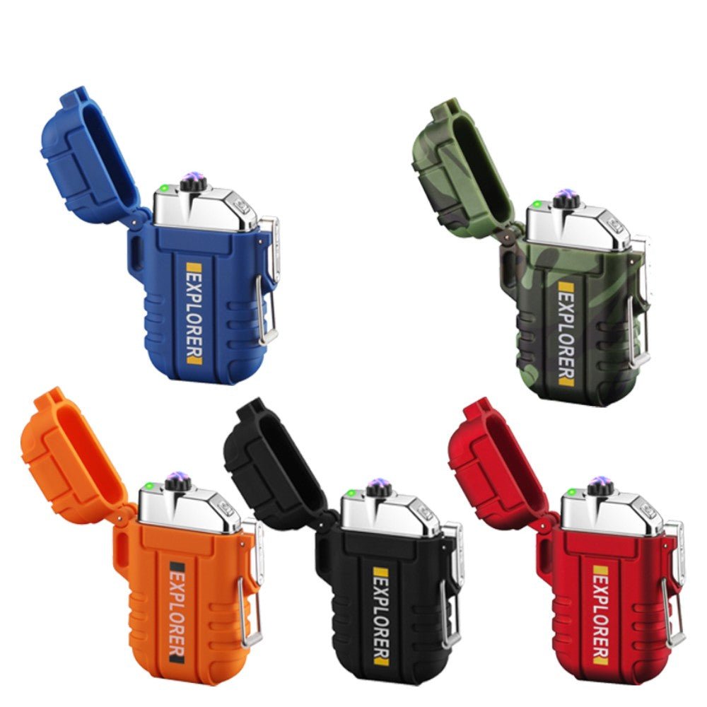 Radion Explorer Dual Arc Plasma Electric Rechargeable Flameless Arc Lighter Waterproof Windproof 5-Pack by Envistia Mall