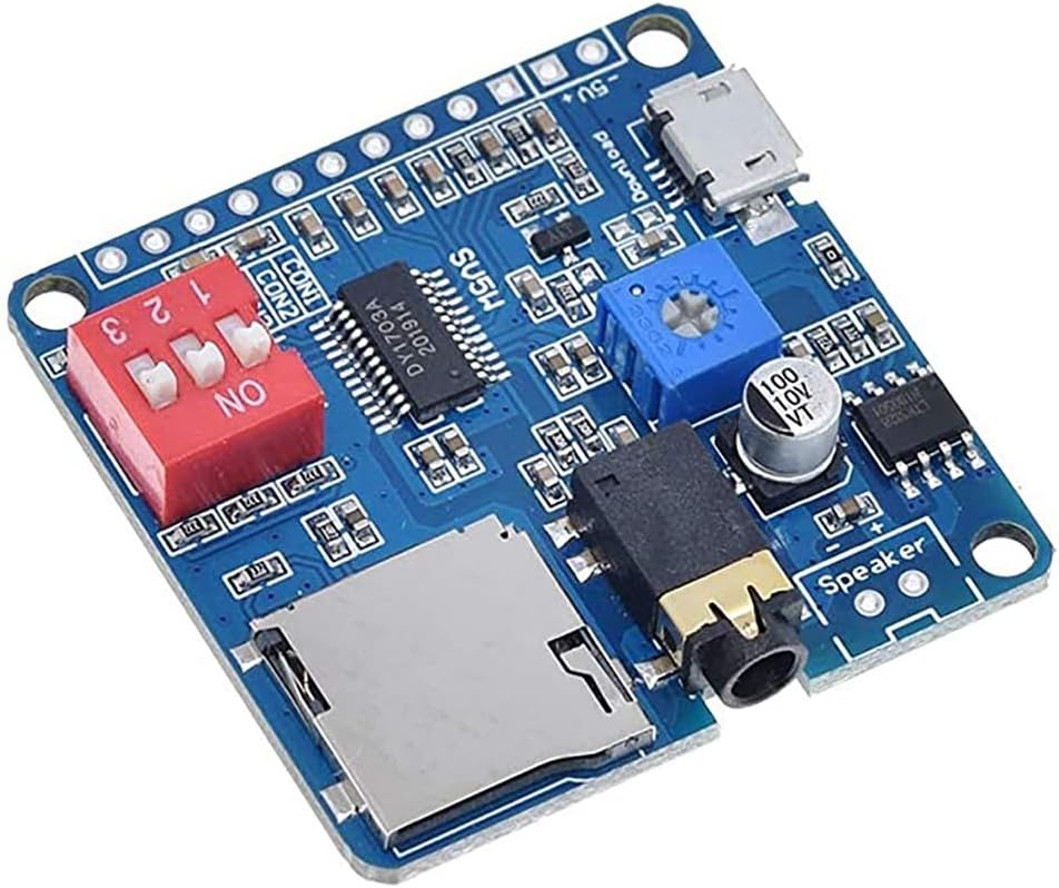 DY - SV5W Voice Playback MP3 Music Player Amplifier Module 5W SD/TF Card UART I/O - Envistia Mall