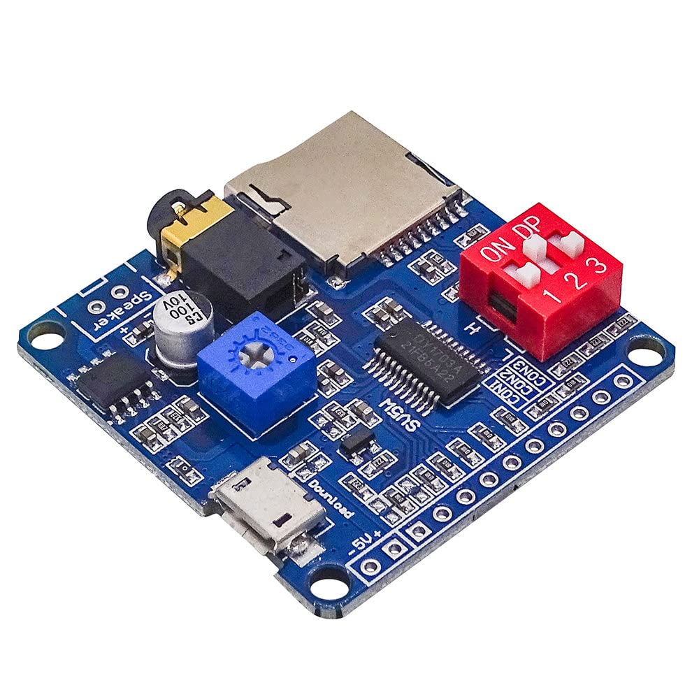 DY - SV5W Voice Playback MP3 Music Player Amplifier Module 5W SD/TF Card UART I/O - Envistia Mall