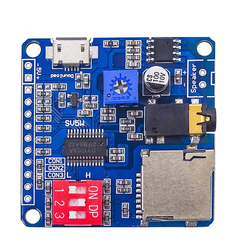 DY - SV5W Voice Playback MP3 Music Player Amplifier Module 5W SD/TF Card UART I/O - Envistia Mall