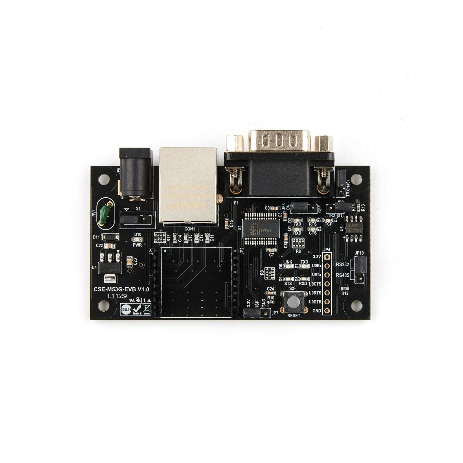 EVB-M53G Evaluation Board for CSE-M53G ezTCP Embedded Serial to Ethernet Module - Envistia Mall