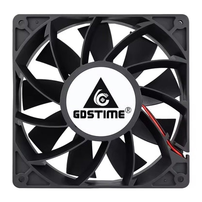 140mm 12V DC Brushless Cooling Fan – XH2.54 Connector | 14025 7-Blade Fan for CPU, 3D Printers & Lasers