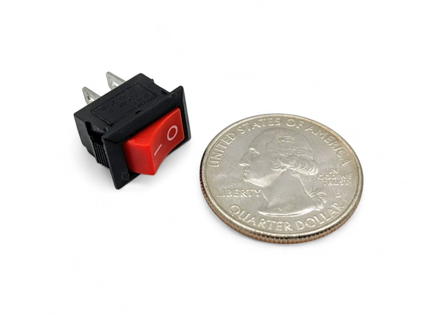 Mini Rocker Switch 2 PIN ON - OFF SPST 125VAC/6A 250VAC/3A Red KCD117S 2X/5X/10X - Envistia Mall