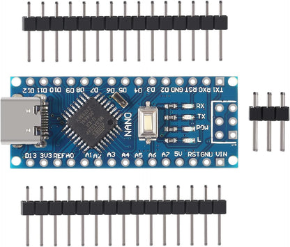 Nano V3.0 USB - C Micro - Controller with ATmega328P 16MHz 5.0V CH340G USB Driver - Envistia Mall