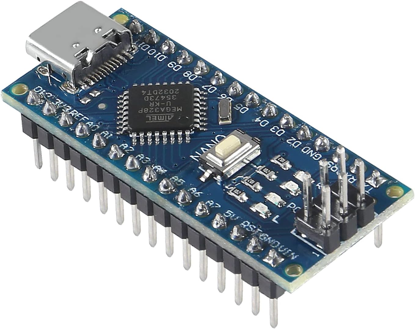 Nano V3.0 USB - C Micro - Controller with ATmega328P 16MHz 5.0V CH340G USB Driver - Envistia Mall