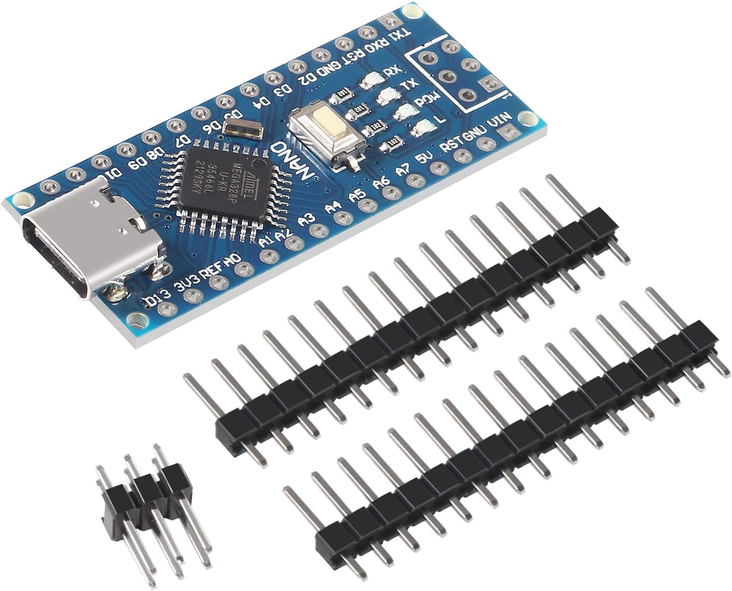 Nano V3.0 USB - C Micro - Controller with ATmega328P 16MHz 5.0V CH340G USB Driver - Envistia Mall