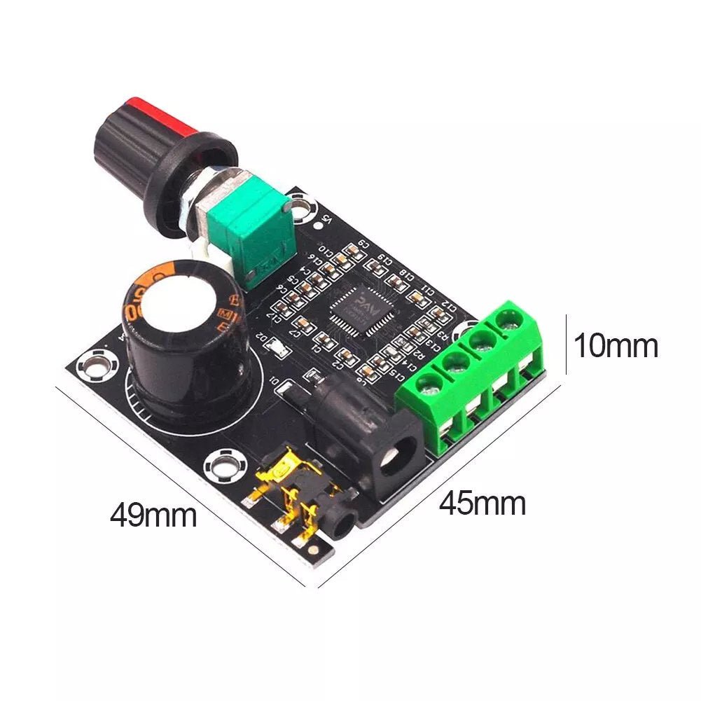 PAM8610 Mini 10W+10W Stereo Audio Power Amplifier Board Module with Volume Control - Envistia Mall