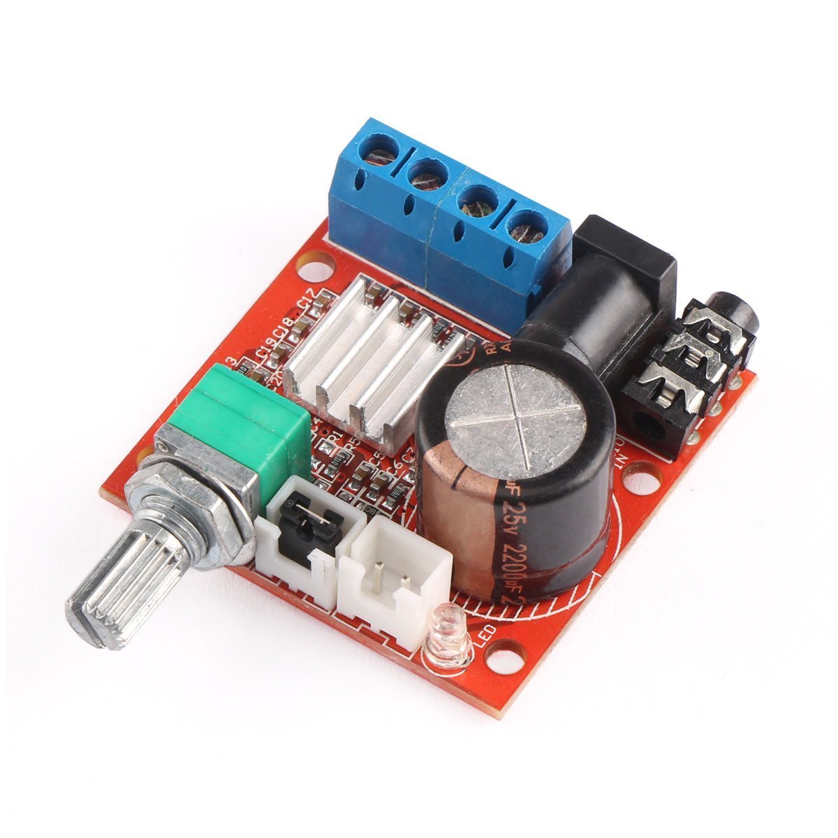 PAM8610 Mini 10W+10W Stereo Audio Power Amplifier Board Module with Volume Control - Envistia Mall