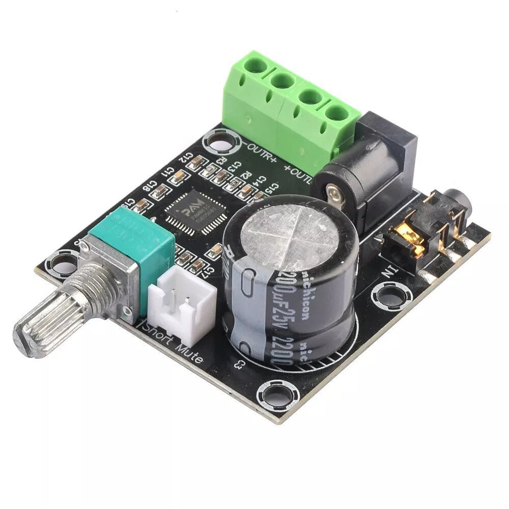 PAM8610 Mini 10W+10W Stereo Audio Power Amplifier Board Module with Volume Control - Envistia Mall