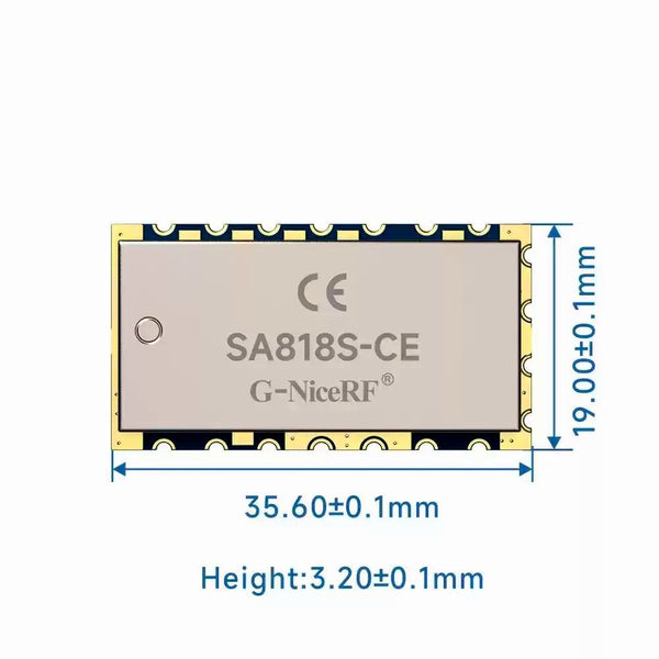 Red Rda Transceiver SA818S-CE UHF or VHF 1W Analog RF Radio Transceiver Module w/ RDA1846S ...