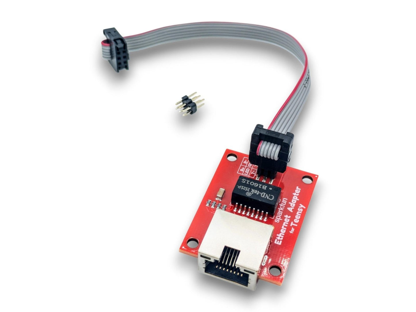 SparkFun Ethernet Adapter Kit for Teensy 4.1  with ribbon cable and header pins - Fully Assembled
