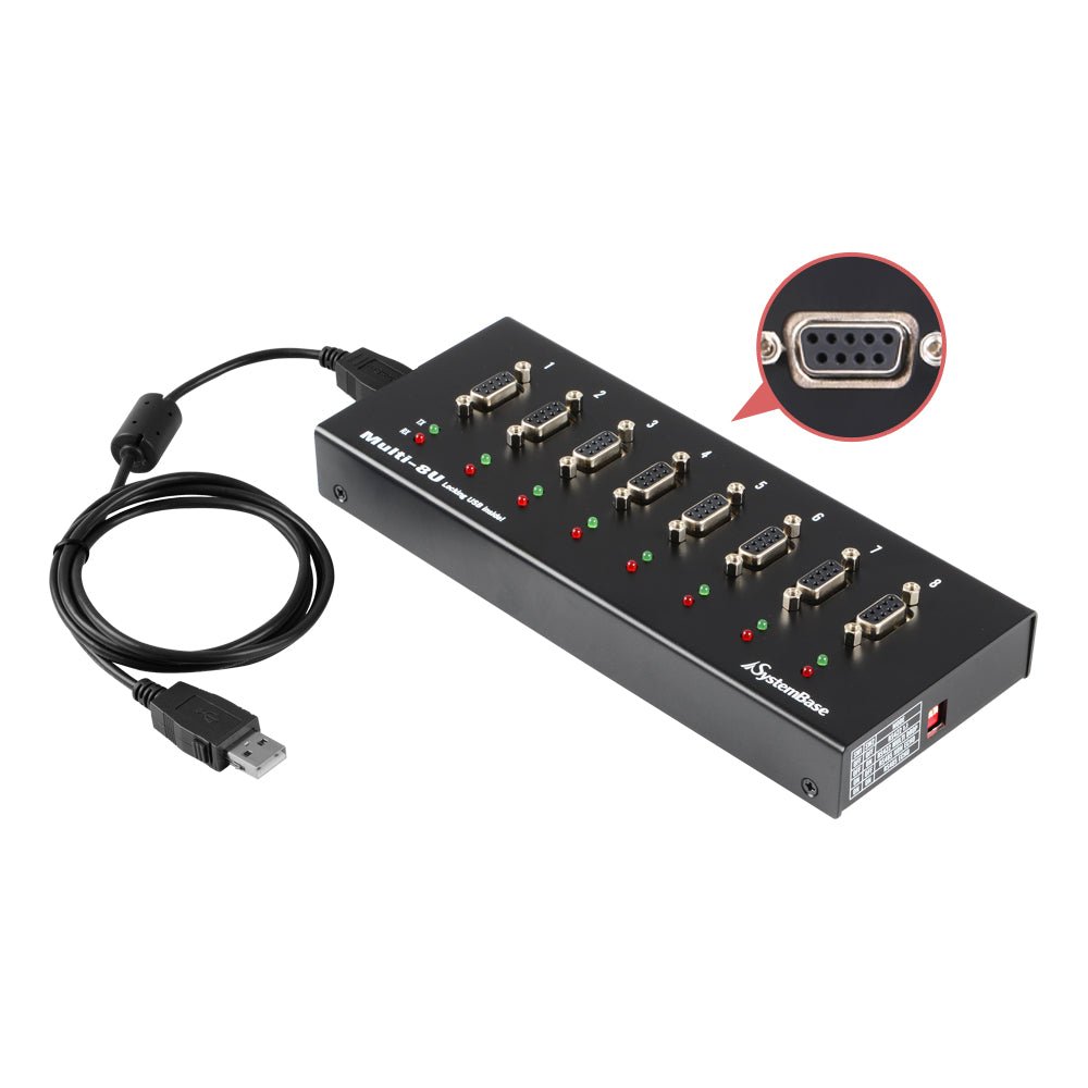 SystemBase Multi - 8U Combo — USB to 8 - Port RS422/RS485 Serial Converter Adapter - Envistia Mall