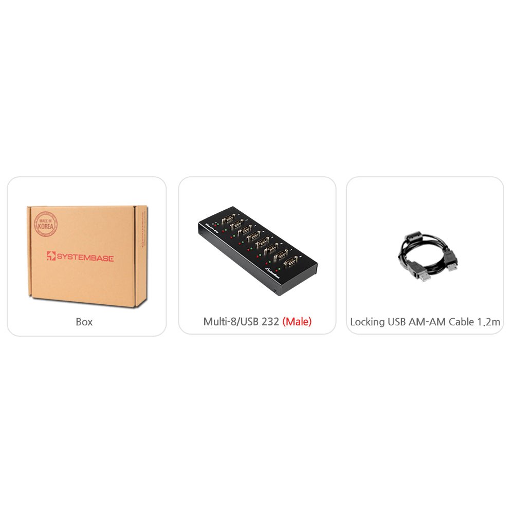 SystemBase Multi - 8U RS232 — USB to 8 - Port RS232 Serial Converter Adapter - Envistia Mall