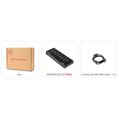 SystemBase Multi - 8U RS232 — USB to 8 - Port RS232 Serial Converter Adapter - Envistia Mall