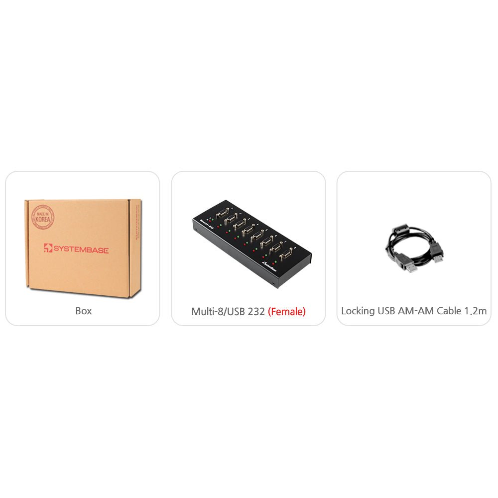 SystemBase Multi - 8U RS232 — USB to 8 - Port RS232 Serial Converter Adapter - Envistia Mall