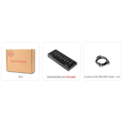SystemBase Multi - 8U RS232 — USB to 8 - Port RS232 Serial Converter Adapter - Envistia Mall