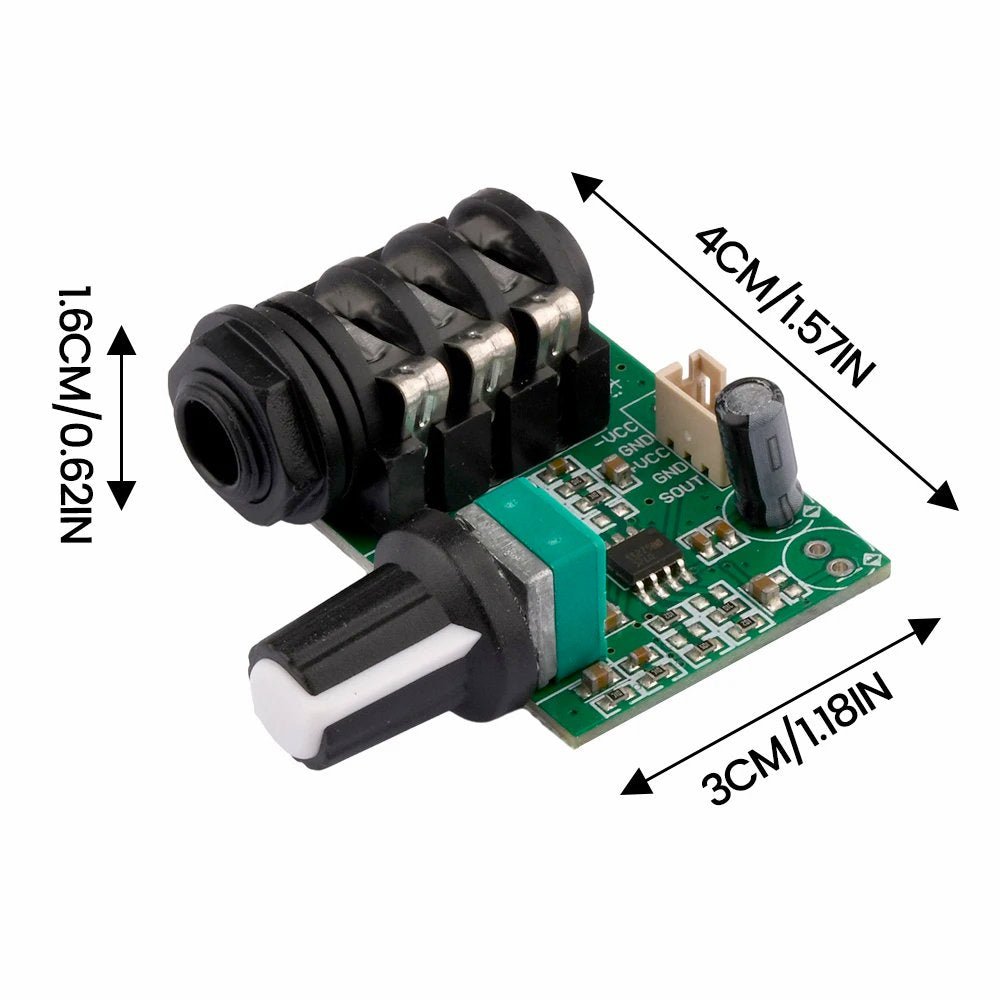 TL072 Guitar Preamp Module | 1MΩ Input | 10x Gain | 12V DIY