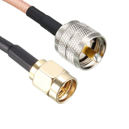 UHF Male PL259 to SMA Male 50-Ohm RG316 Coax Low Loss Jumper RF Cable 20in/50cm - Envistia Mall