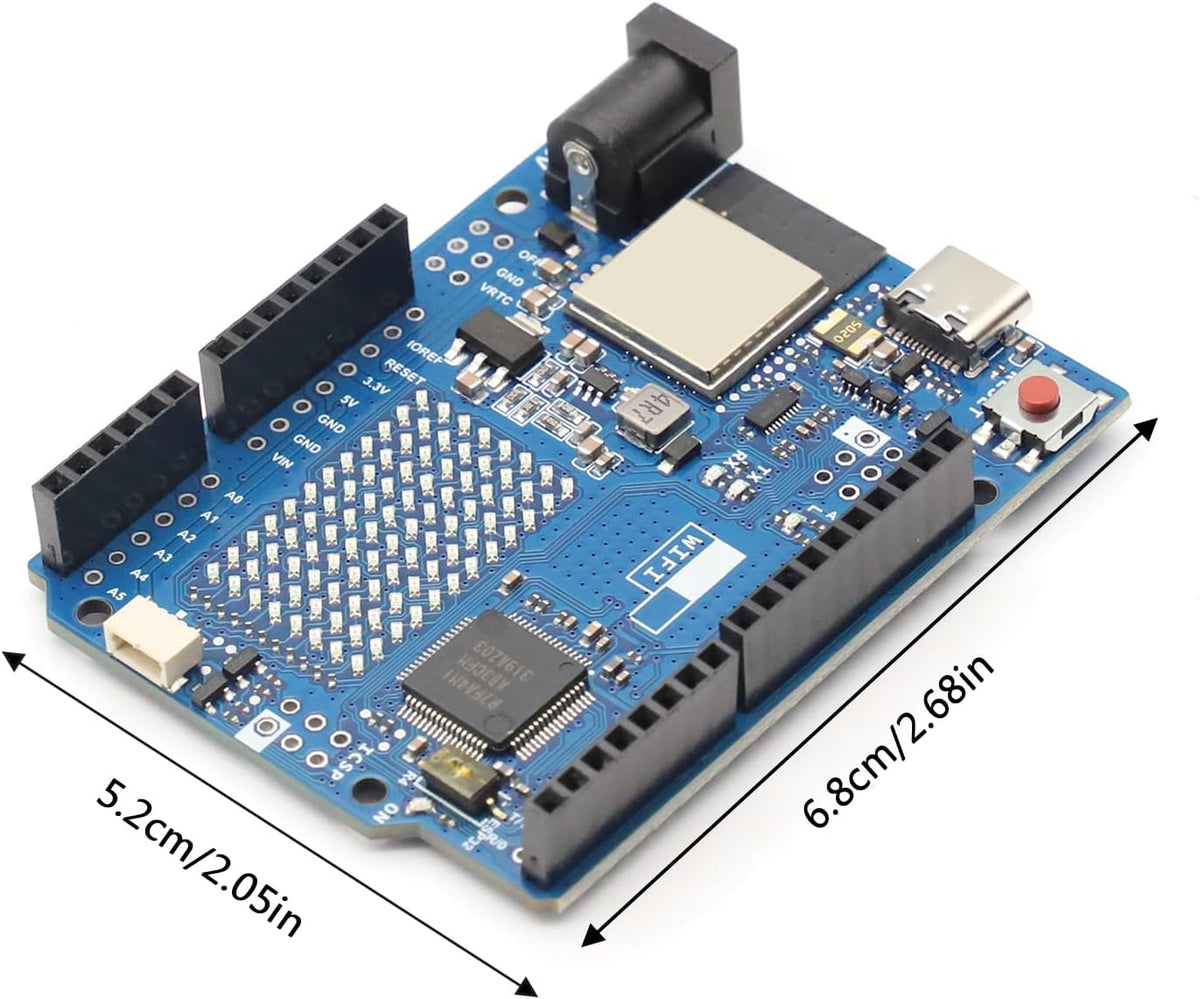 Arduino Uno R4-compatible Wifi Microcontroller Dimensional Drawing | Envistia Mall