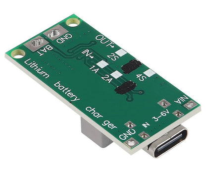 Type-C 2S 3S 4S Boost Battery Charger Module – 8.4V/12.6V/16.8V 18650 Charging Board Back Side