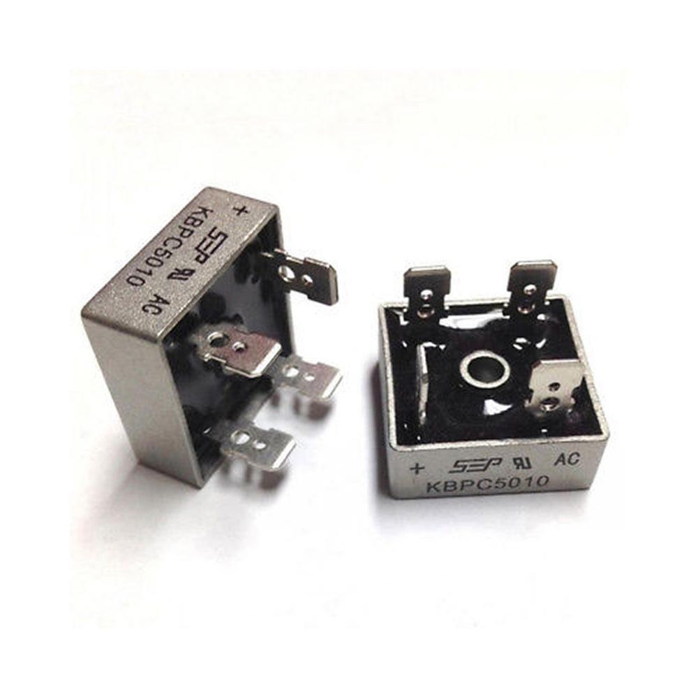 10 Pcs KBPC5010 1000V 50A Metal Case Single Phase Diode Bridge Rectifier - Envistia Mall