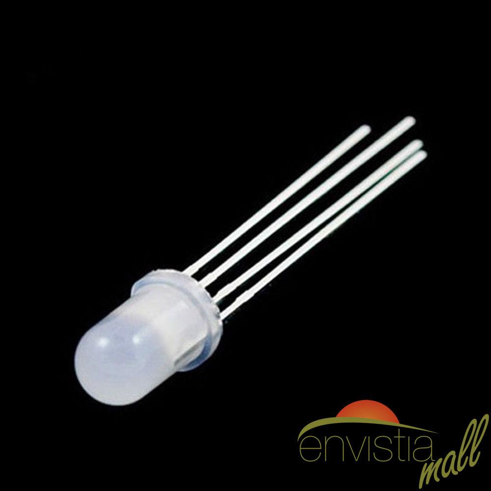 10pcs 5MM 4pin Common Anode Diffused RGB Tri-Color Red Green Blue LED Diodes - Envistia Mall