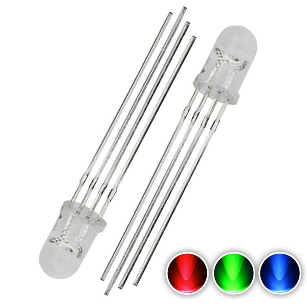 50Pcs 5mm 4pin RGB Tri-Color Common Anode LED light Red Green Blue