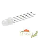 10pcs 5MM 4pin Common Anode Diffused RGB Tri-Color Red Green Blue LED Diodes - Envistia Mall