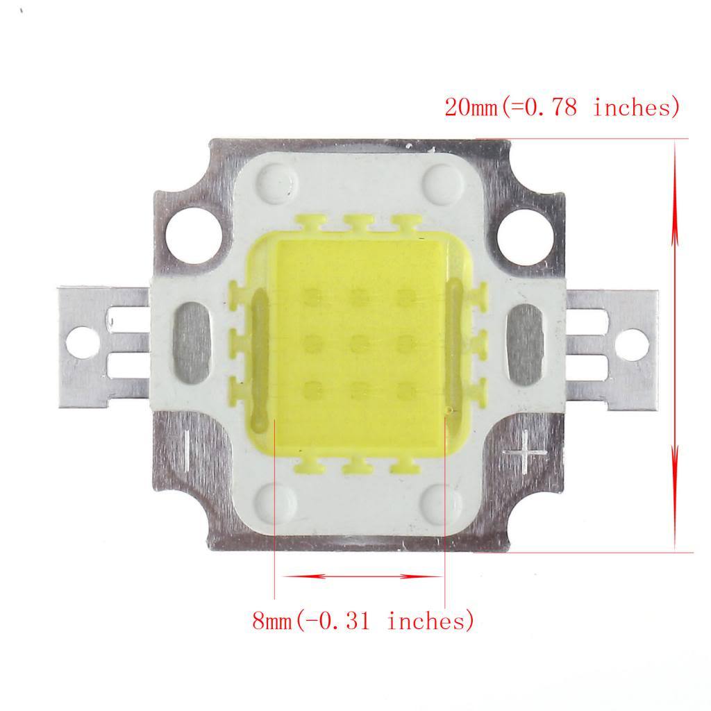 10W LED Warm White 3000-3500K Super Bright High Power SMD COB Light Emitting Diodes 1-10 Pieces - Envistia Mall