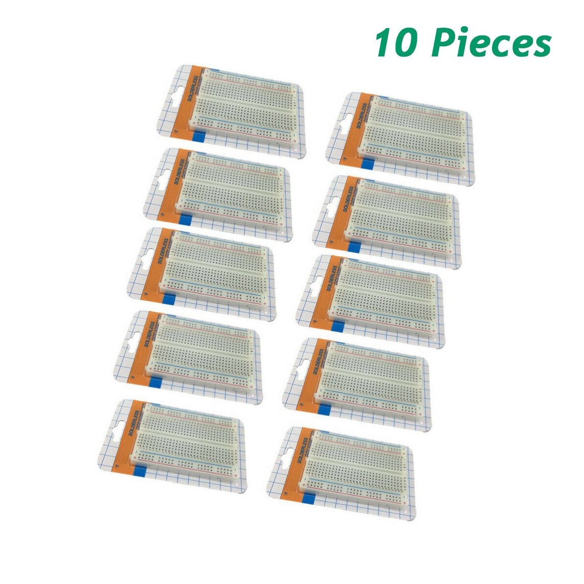 10X 400 Point Solderless Prototype PCB Breadboard Protoboards 10Pcs - Envistia Mall