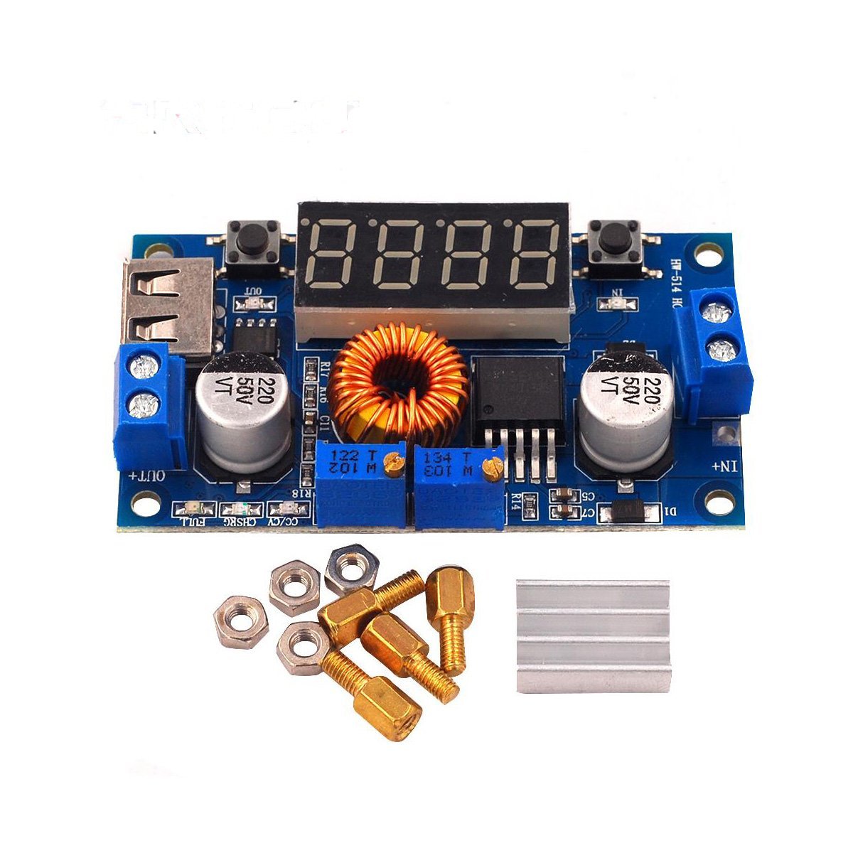 1.2-34V 5A DC-DC Step-down CC/CV XL4015 Battery Charger LED Driver with Volt, Amp & Power Meter - Envistia Mall