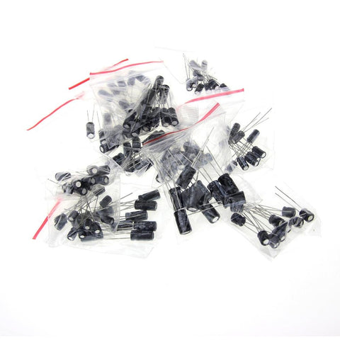 120 Piece 12 Values 1uF to 470uF Electrolytic Capacitor Assortment Kit from Envistia Mall