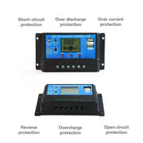 12V 24V 10/20/30/40A Solar Panel Battery Regulator Charge Controller with USB Outputs - Envistia Mall