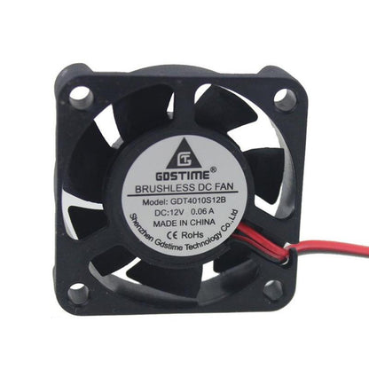 12V 40mm x 40mm x 10mm 4010S DC Brushless 2-pin CPU / Laser / Printer Cooling Fan - Envistia Mall