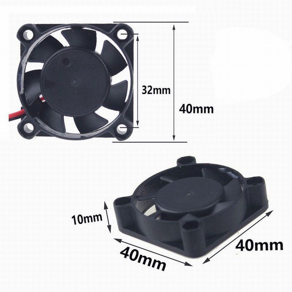 12V 40mm x 40mm x 10mm 4010S DC Brushless 2-pin CPU / Laser / Printer Cooling Fan - Envistia Mall