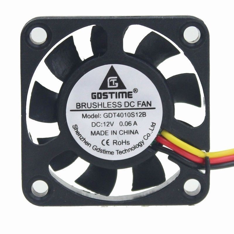 12V 40mm x 40mm x 10mm 4010S DC Brushless 3-pin 9-Blade CPU / Laser / Printer Cooling Fan - Envistia Mall